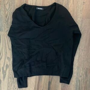 NAADAM Black Crew Neck Sweater Classic Knit